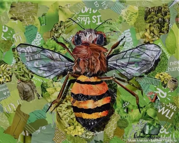 Дебора Шапиро создает коллажи из рваных кусочков бумаги и глянцевых журналов