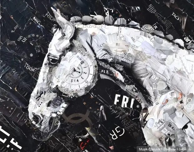 Дебора Шапиро создает коллажи из рваных кусочков бумаги и глянцевых журналов