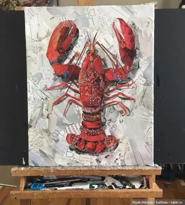 Дебора Шапиро создает коллажи из рваных кусочков бумаги и глянцевых журналов