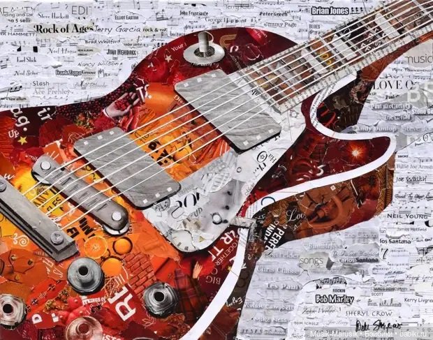 Дебора Шапиро создает коллажи из рваных кусочков бумаги и глянцевых журналов