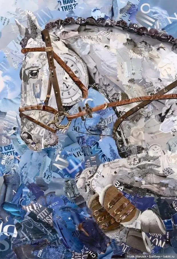 Дебора Шапиро создает коллажи из рваных кусочков бумаги и глянцевых журналов