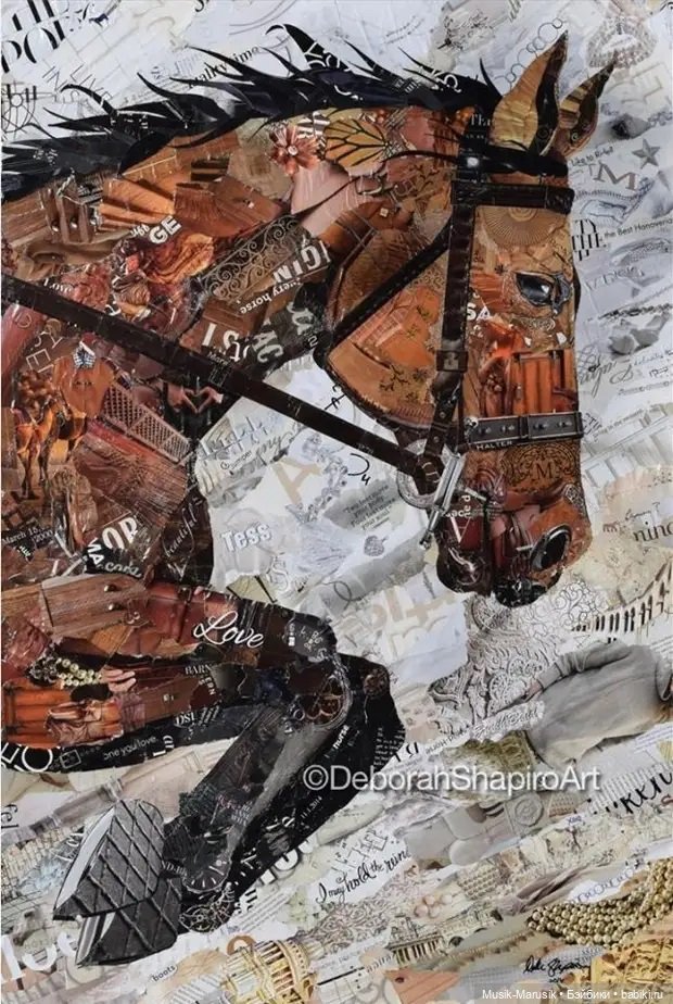 Дебора Шапиро создает коллажи из рваных кусочков бумаги и глянцевых журналов (фото 9)