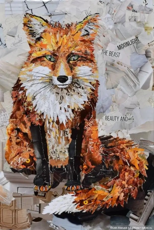 Дебора Шапиро создает коллажи из рваных кусочков бумаги и глянцевых журналов