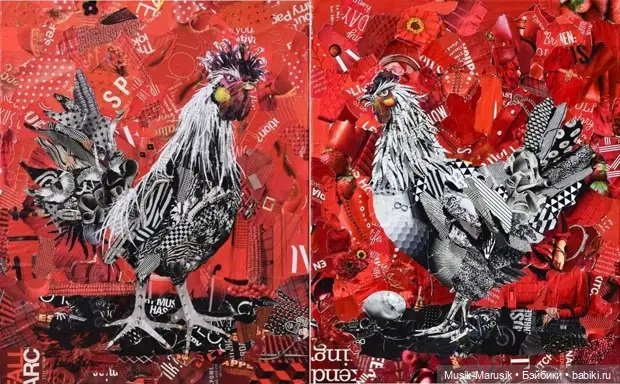 Дебора Шапиро создает коллажи из рваных кусочков бумаги и глянцевых журналов