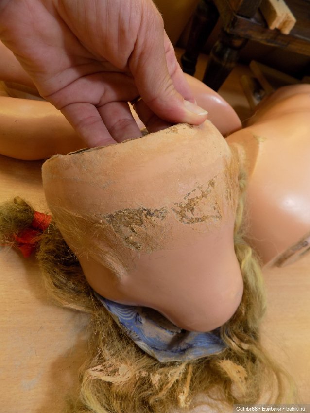 Как оживают куклы? Реставрация Красной шапочки. Опилочной куклы. Часть 1 (фото 8)