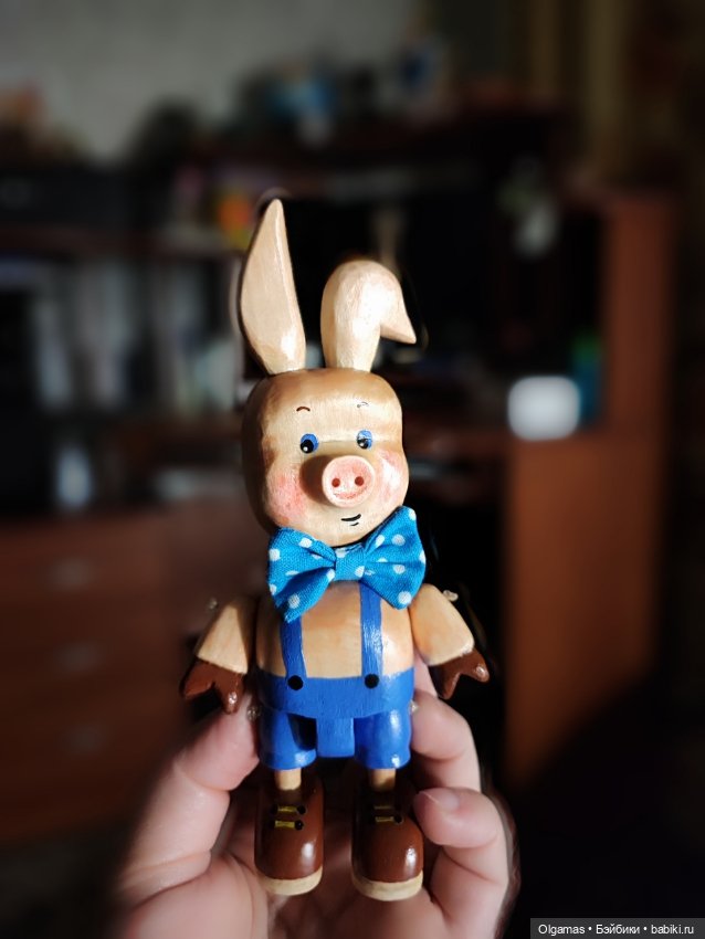 Пятачок🐷 — Авторские игрушки из дерева: резьба (фото 3)