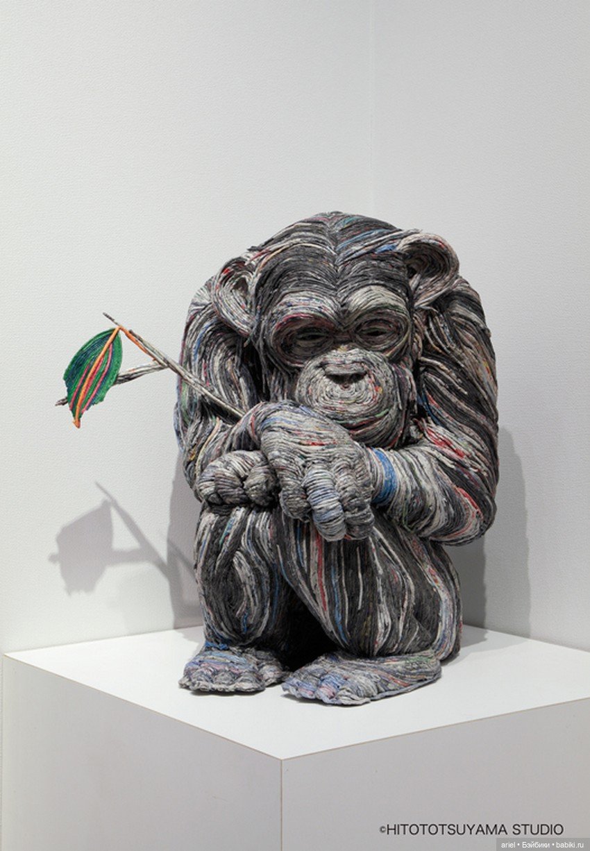 Потрясающие скульптуры из газет от Чие Хитотсуямы (Chie Hitotsuyama) (фото 8)