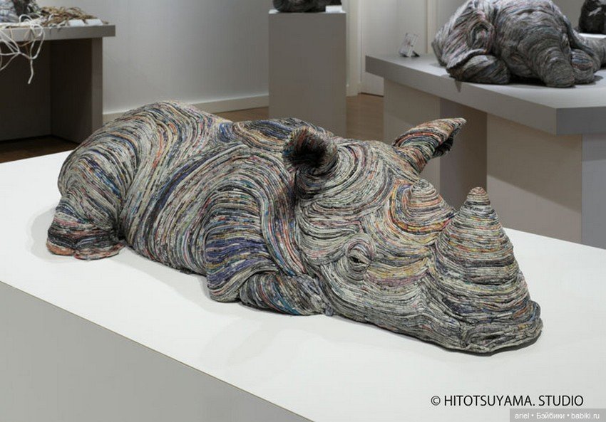 Потрясающие скульптуры из газет от Чие Хитотсуямы (Chie Hitotsuyama)