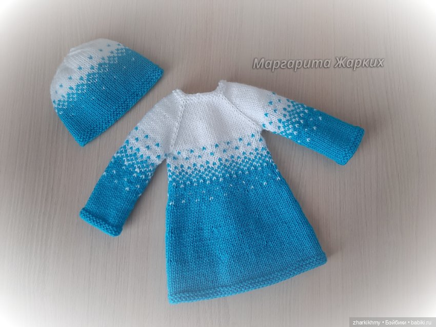 "Капельки", или интересный жаккард для Готц