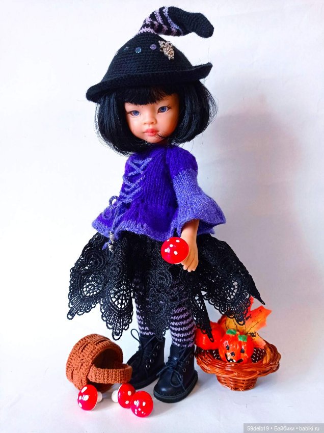 Кукольный гардероб:костюмы ведьмочек для паолочек ко Дню всех Святых (Halloween) (фото 5)