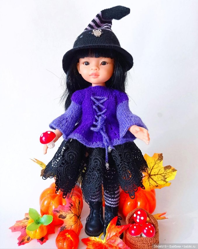 Кукольный гардероб:костюмы ведьмочек для паолочек ко Дню всех Святых (Halloween)