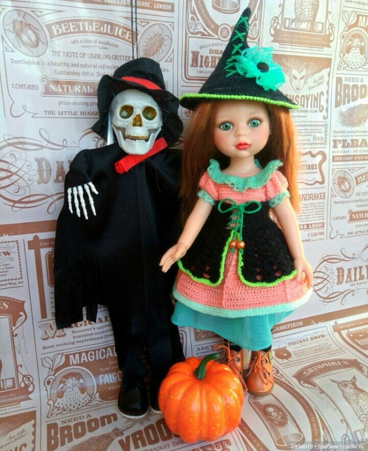 Кукольный гардероб:костюмы ведьмочек для паолочек ко Дню всех Святых (Halloween) (фото 2)