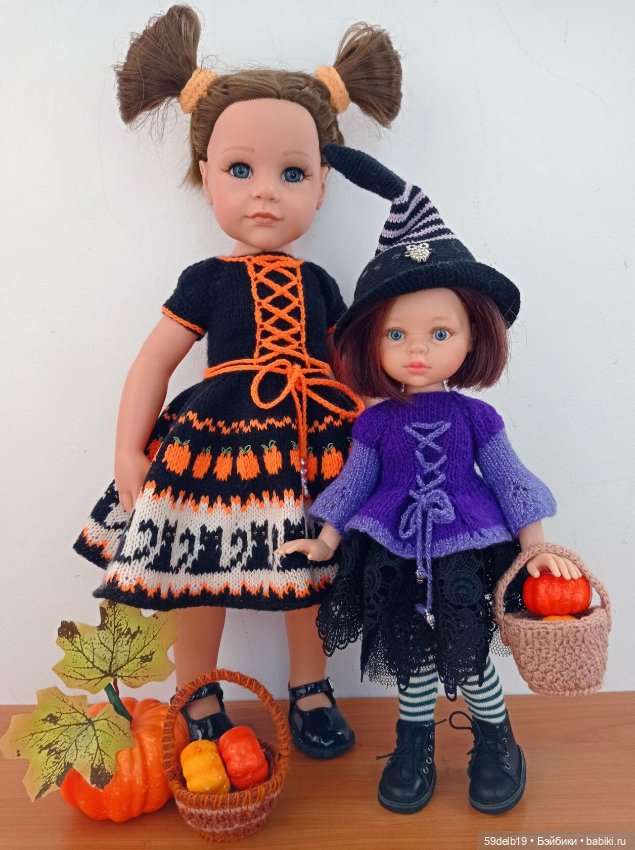 Кукольный гардероб:костюмы ведьмочек для паолочек ко Дню всех Святых (Halloween) (фото 9)