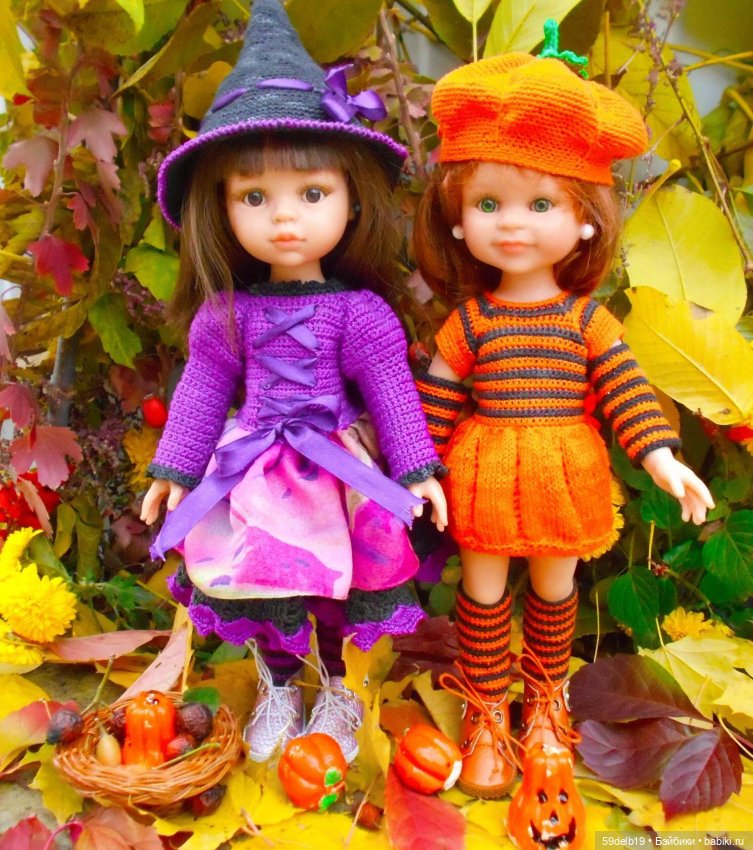 Кукольный гардероб:костюмы ведьмочек для паолочек ко Дню всех Святых (Halloween)