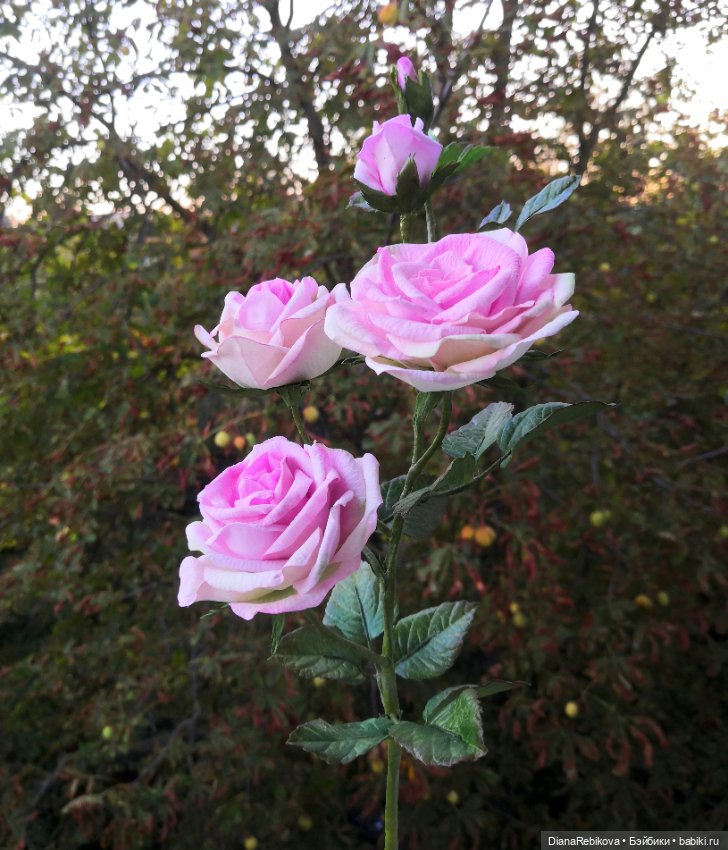 Светильник Веточка розы — Авторские украшения и аксессуары для кукол: фото (фото 4)