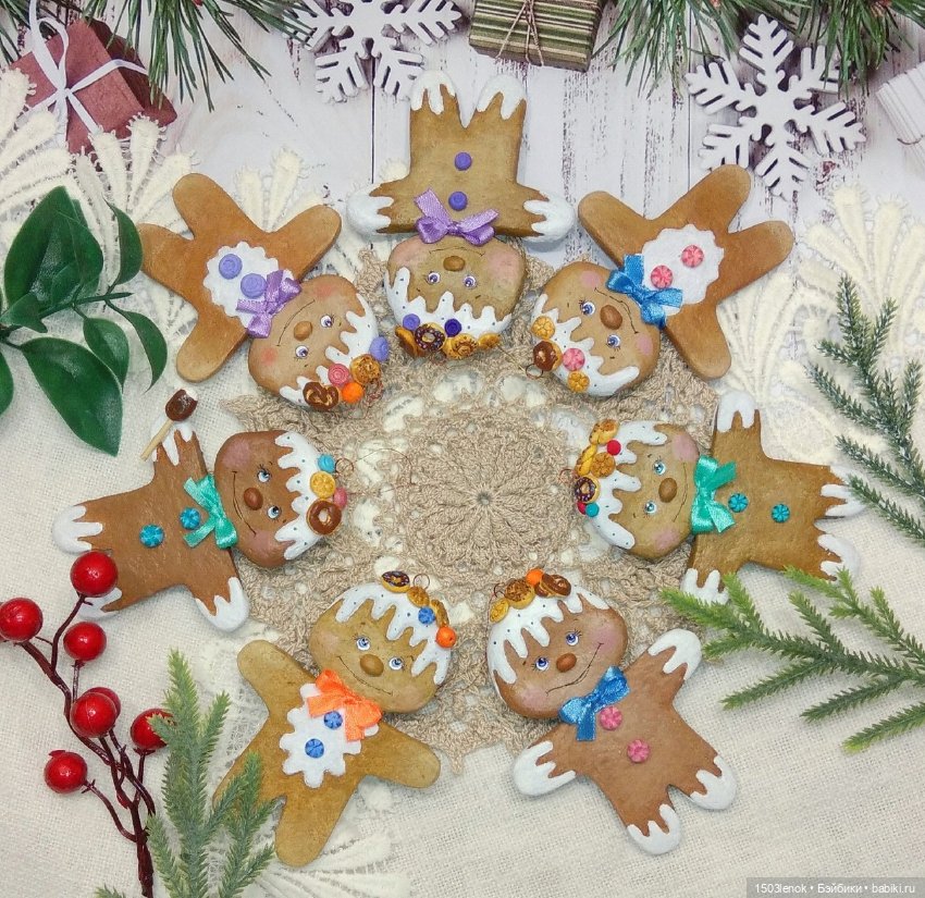 Пряничные человечки — Лепка авторских игрушек и папье