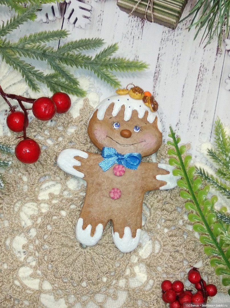 Пряничные человечки — Лепка авторских игрушек и папье (фото 8)