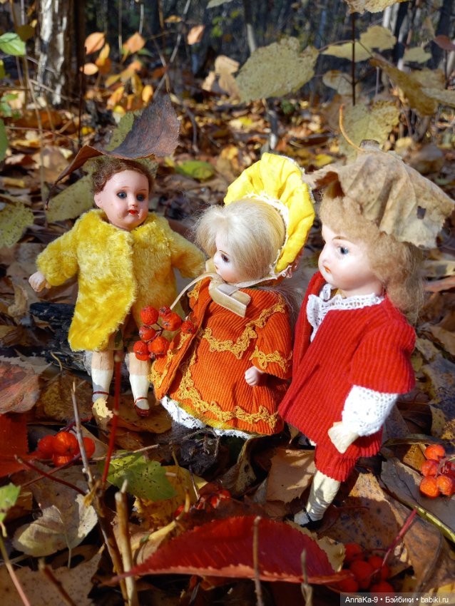 Яркая осень — Антикварные куклы Mignonette (Миньонетта): карманные (фото 3)