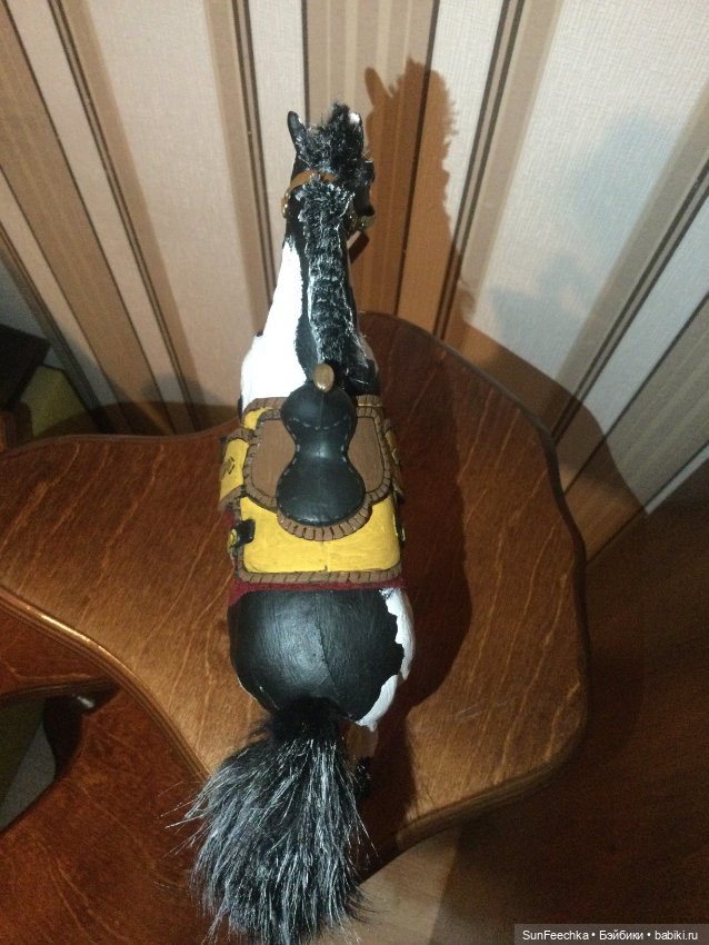 Чёрно-пегий Шериф — Лепка авторских игрушек и папье