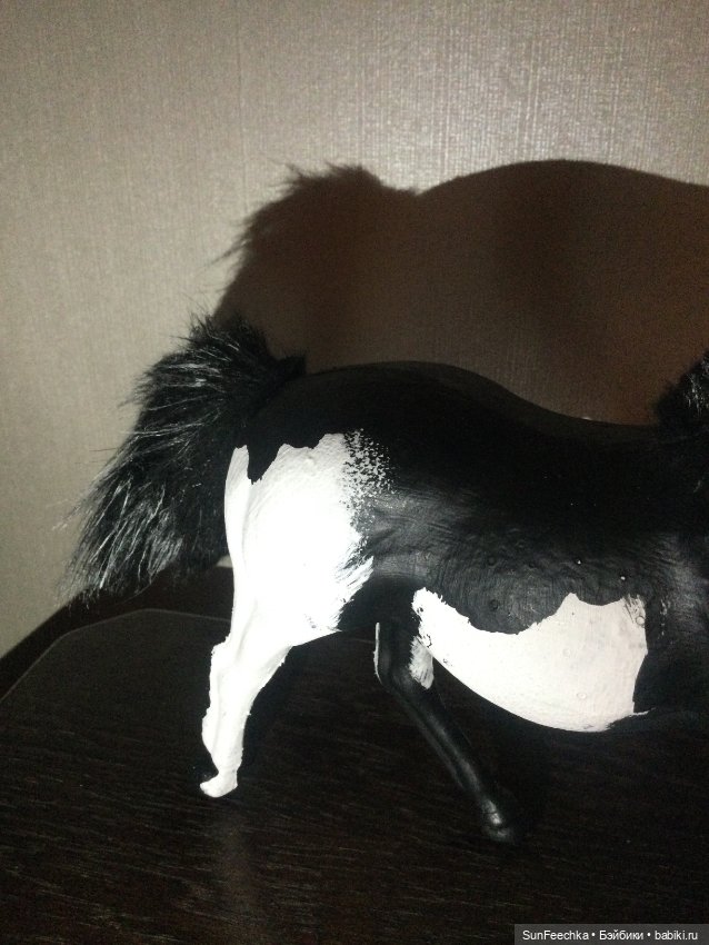 Чёрно-пегий Шериф — Лепка авторских игрушек и папье (фото 7)