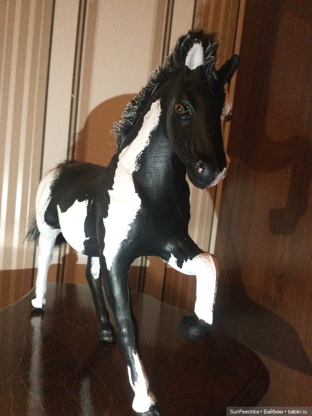 Чёрно-пегий Шериф — Лепка авторских игрушек и папье (фото 3)