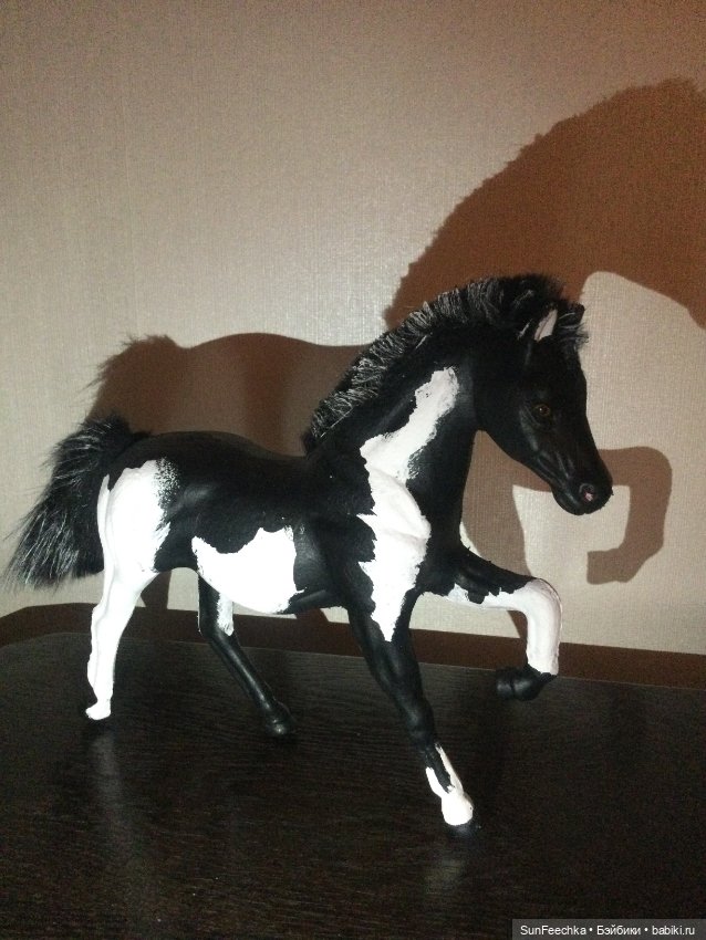 Чёрно-пегий Шериф — Лепка авторских игрушек и папье (фото 6)