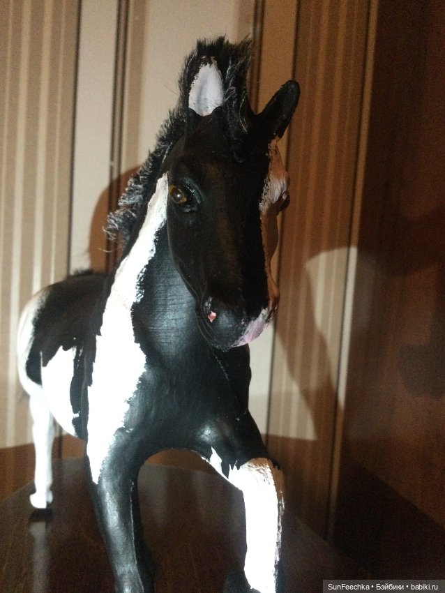 Чёрно-пегий Шериф — Лепка авторских игрушек и папье (фото 4)