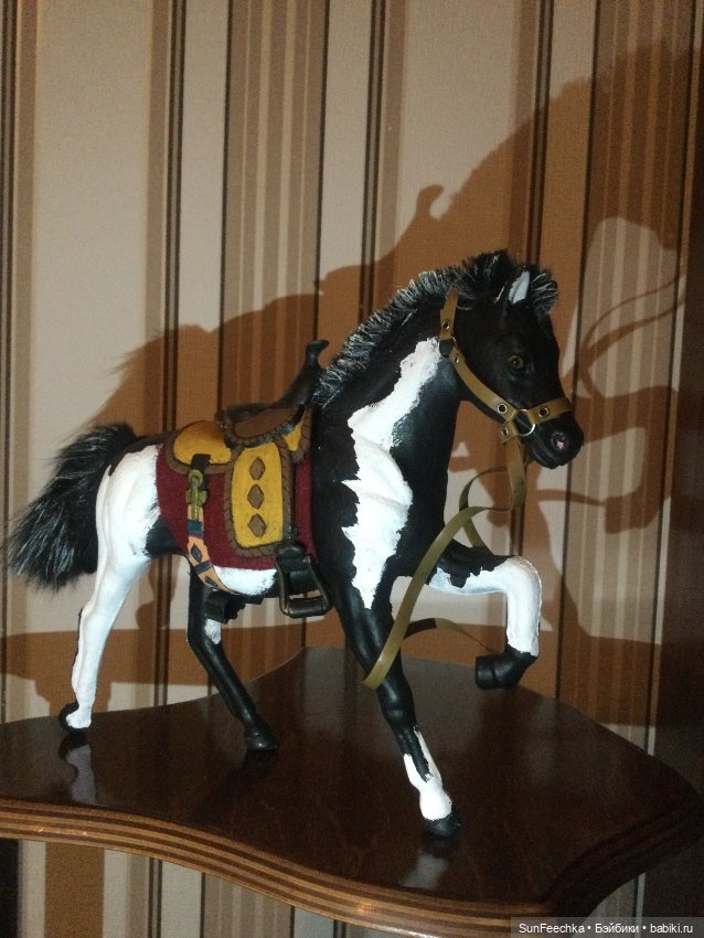 Чёрно-пегий Шериф — Лепка авторских игрушек и папье (фото 8)