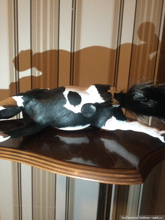 Чёрно-пегий Шериф — Лепка авторских игрушек и папье (фото 5)