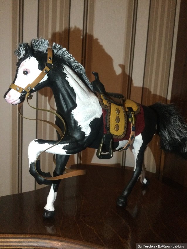 Чёрно-пегий Шериф — Лепка авторских игрушек и папье