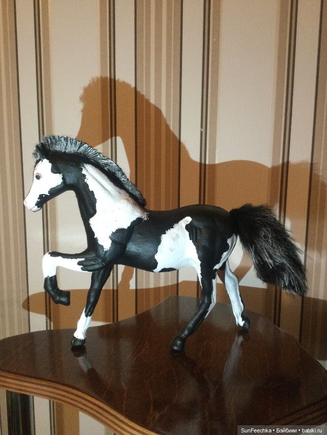 Чёрно-пегий Шериф — Лепка авторских игрушек и папье (фото 2)