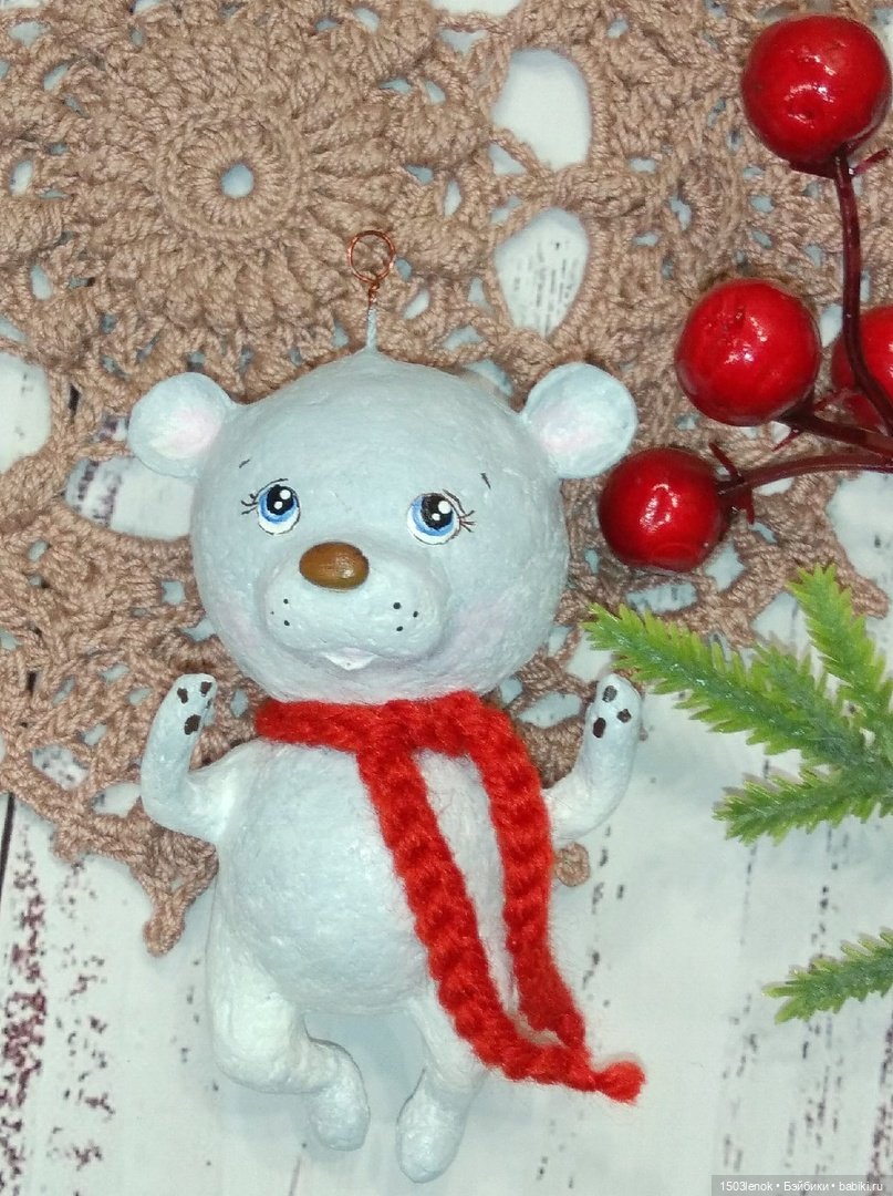Полярный мишка — Лепка авторских игрушек и папье (фото 3)