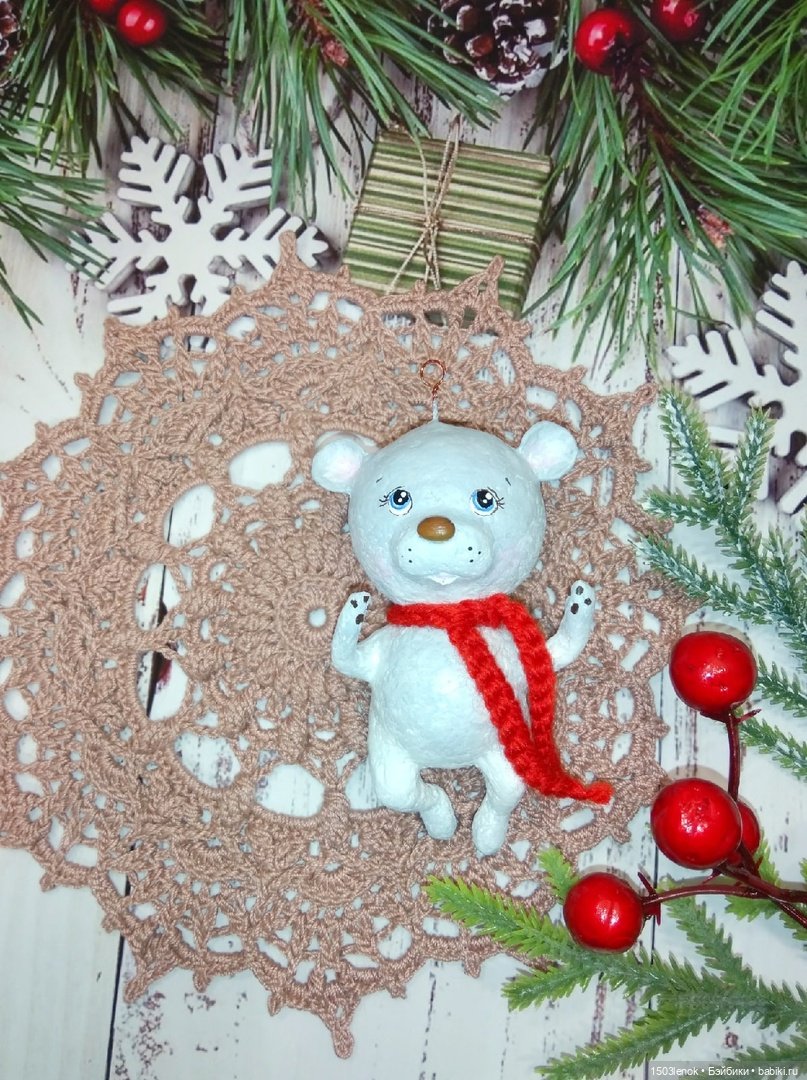 Полярный мишка — Лепка авторских игрушек и папье