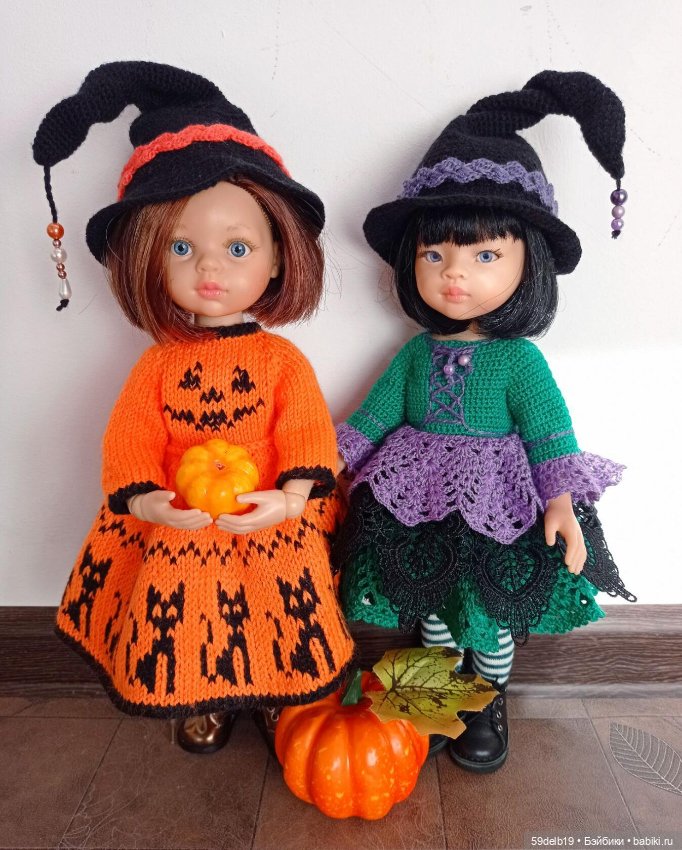 Наряд "Тыквенная ведьмочка" для кукол паола рейна (фото 8)