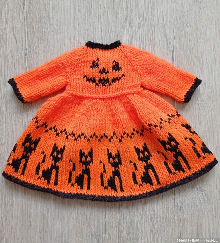 Наряд "Тыквенная ведьмочка" для кукол паола рейна (фото 3)