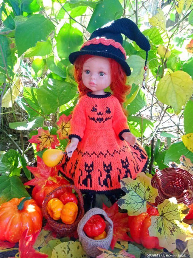 Наряд "Тыквенная ведьмочка" для кукол паола рейна (фото 10)