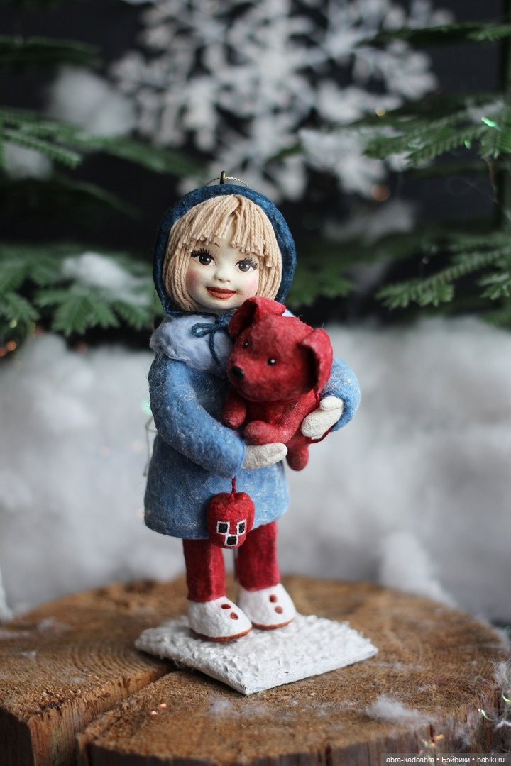 Мои новые ватнички — Ватные игрушки на елку: ретро (фото 8)