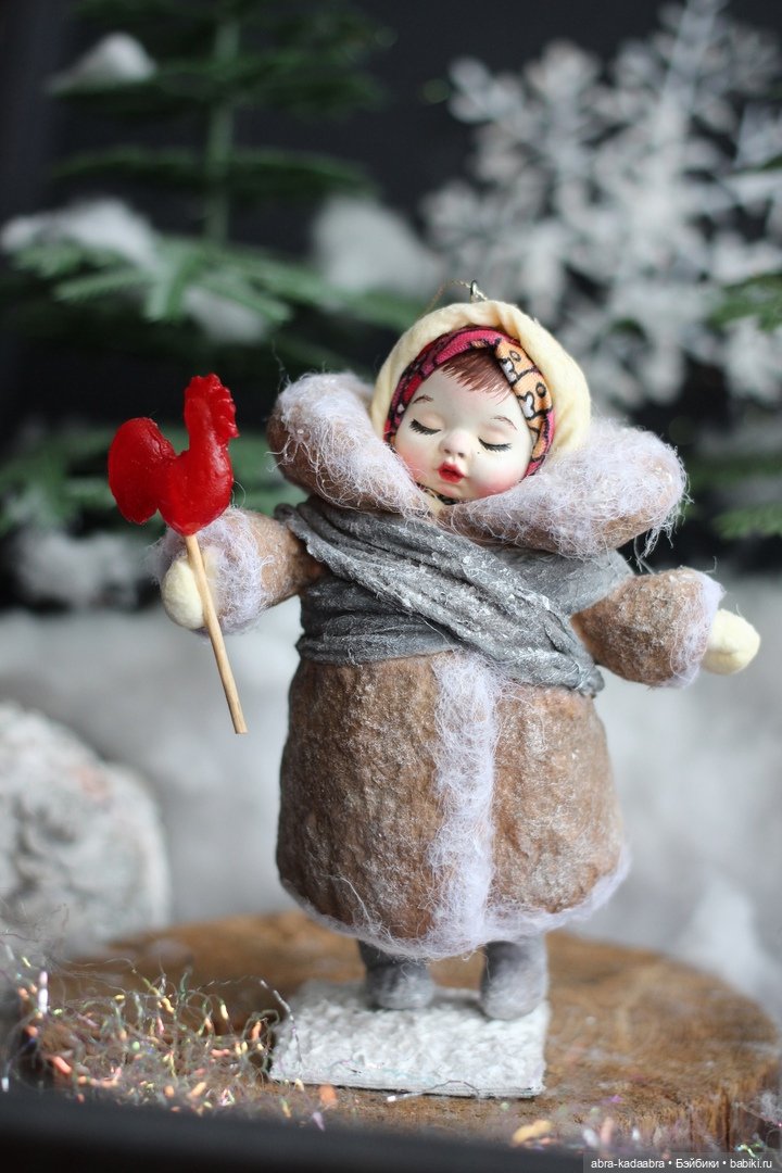 Мои новые ватнички — Ватные игрушки на елку: ретро (фото 5)