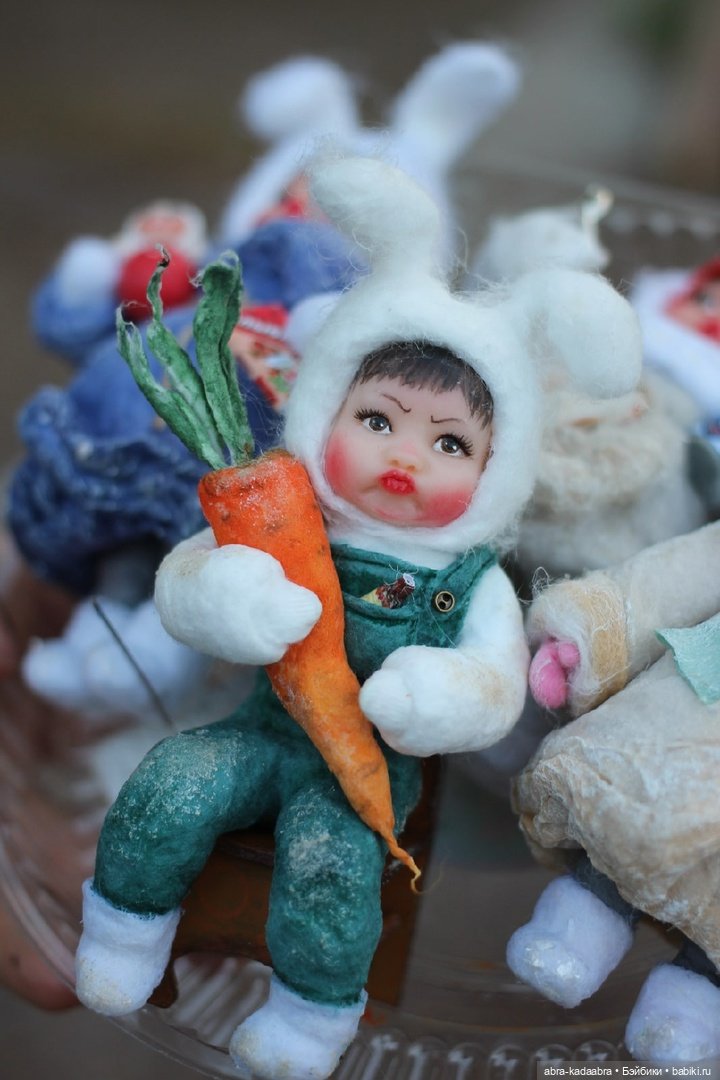 Мои новые ватнички — Ватные игрушки на елку: ретро