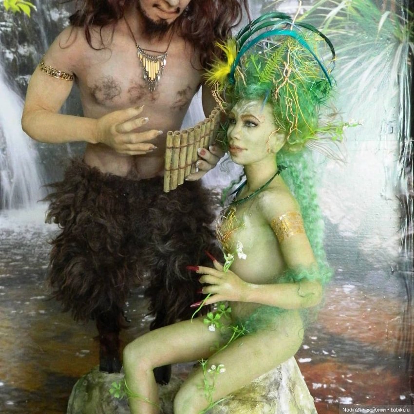 Текстильная кукла Флейта Пана (фото 3)