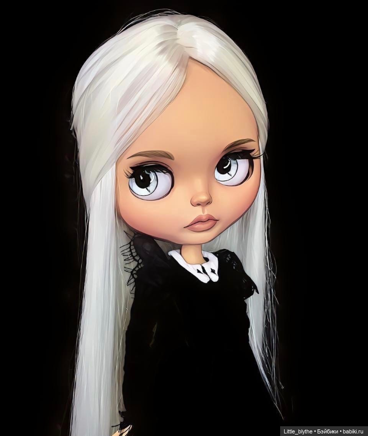 Готическая блайз 🖤 — Куклы Blythe (Блайз) ООАК: кастом