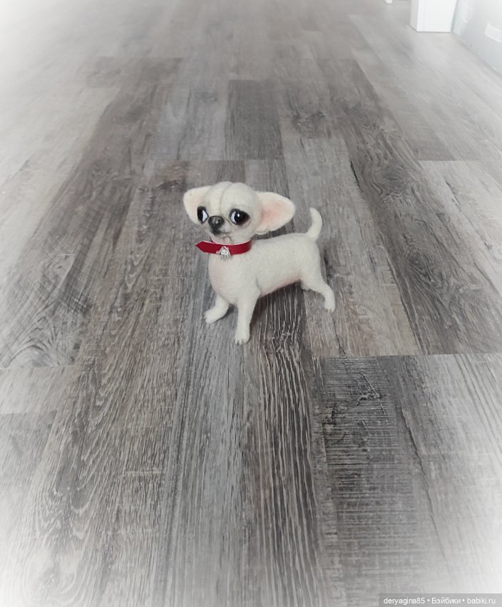 Щенок микро чихуашки — Валяные игрушки из шерсти: сухое валяние (фото 9)