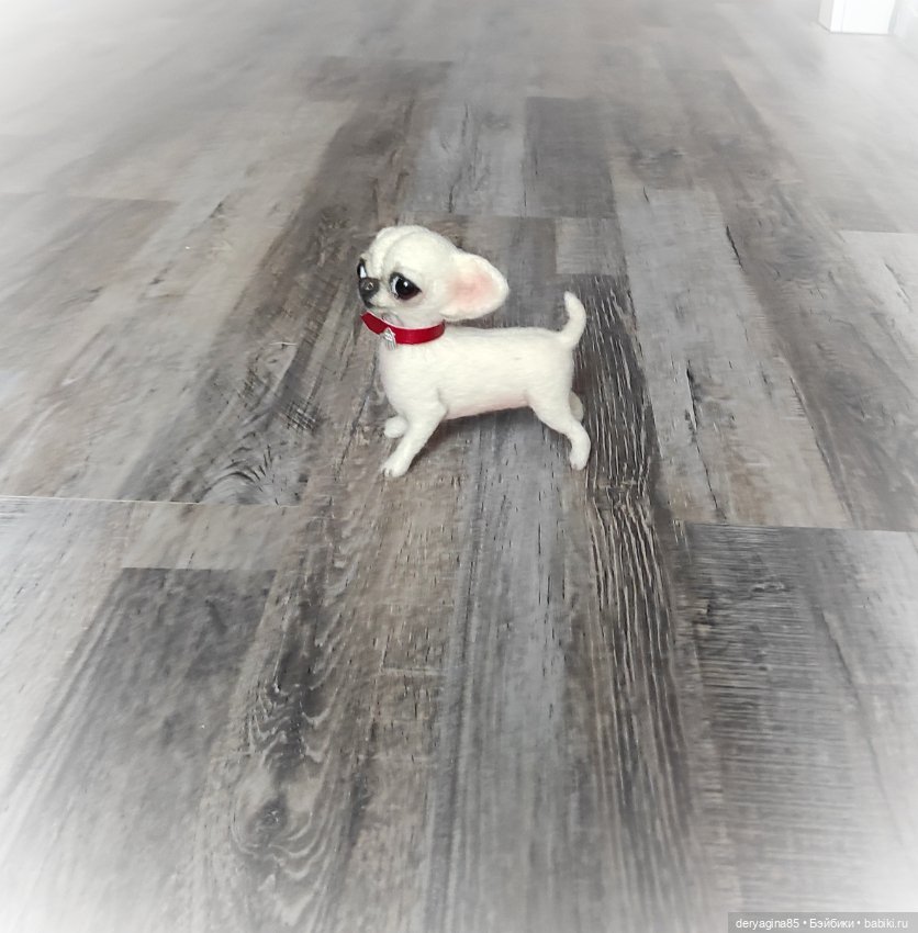 Щенок микро чихуашки — Валяные игрушки из шерсти: сухое валяние (фото 8)