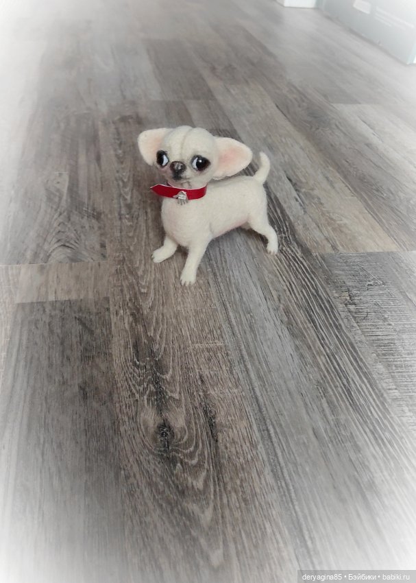 Щенок микро чихуашки — Валяные игрушки из шерсти: сухое валяние (фото 6)