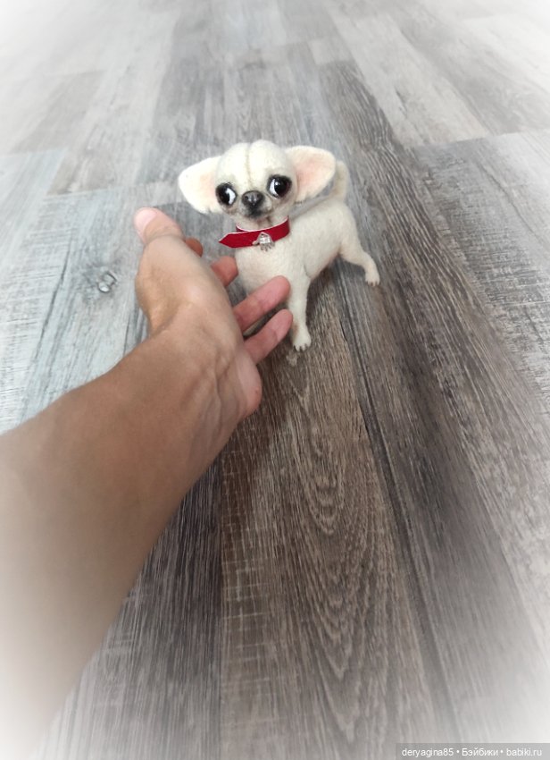 Щенок микро чихуашки — Валяные игрушки из шерсти: сухое валяние (фото 2)