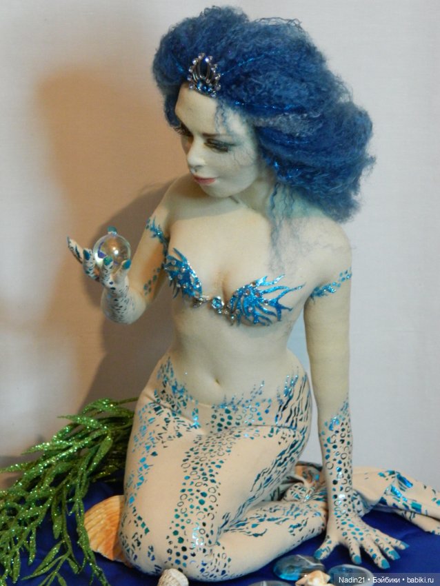 Текстильная кукла Русалочка (фото 4)