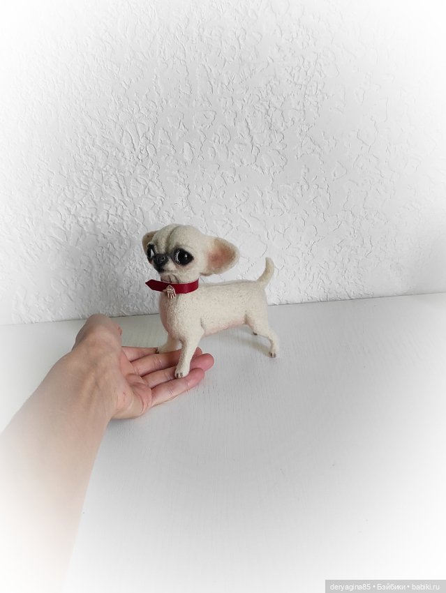 Чихуахуа — Валяные игрушки из шерсти: сухое валяние (фото 2)