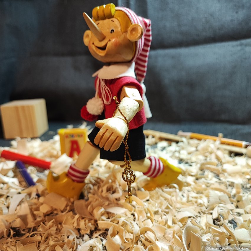 Буратино 😊 — Авторские игрушки из дерева: резьба (фото 3)