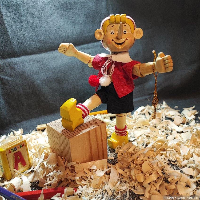 Буратино 😊 — Авторские игрушки из дерева: резьба (фото 5)