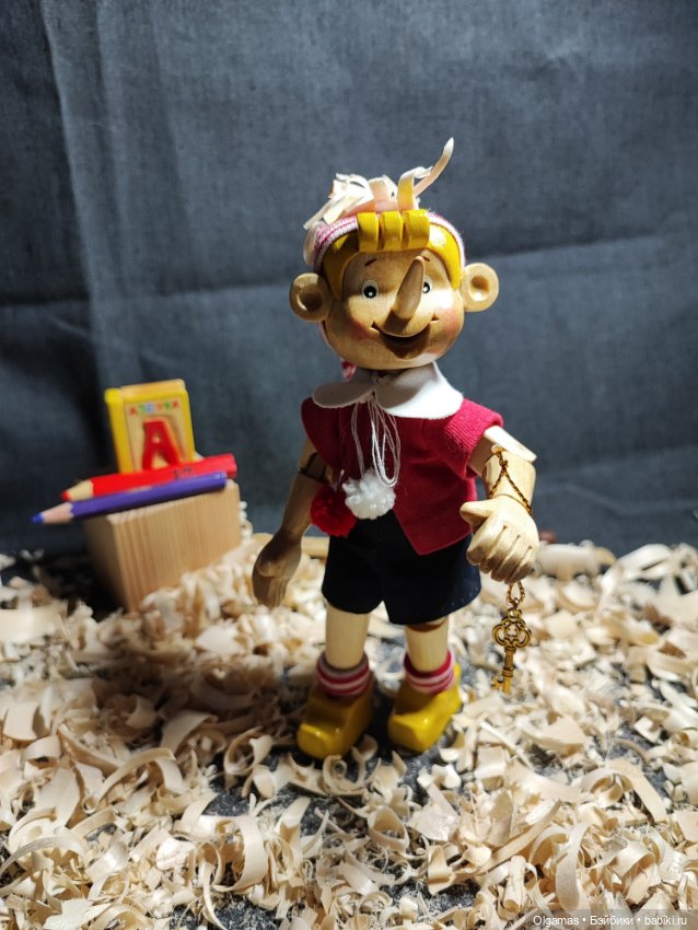 Буратино 😊 — Авторские игрушки из дерева: резьба (фото 4)